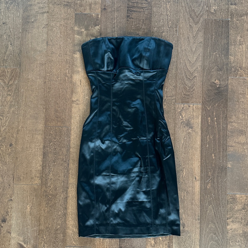 bebe Midnight Black Strapless Dress